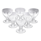 6 crystal glasses 1930 art deco