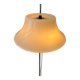 Vintage Space Age floor lamp with white plexiglass UFO shade.