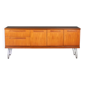 Retro Teak 1960s Long Meredew Sideboard On Hairpin Legs