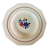 7 assiettes creuses terre de fer Saint Amand