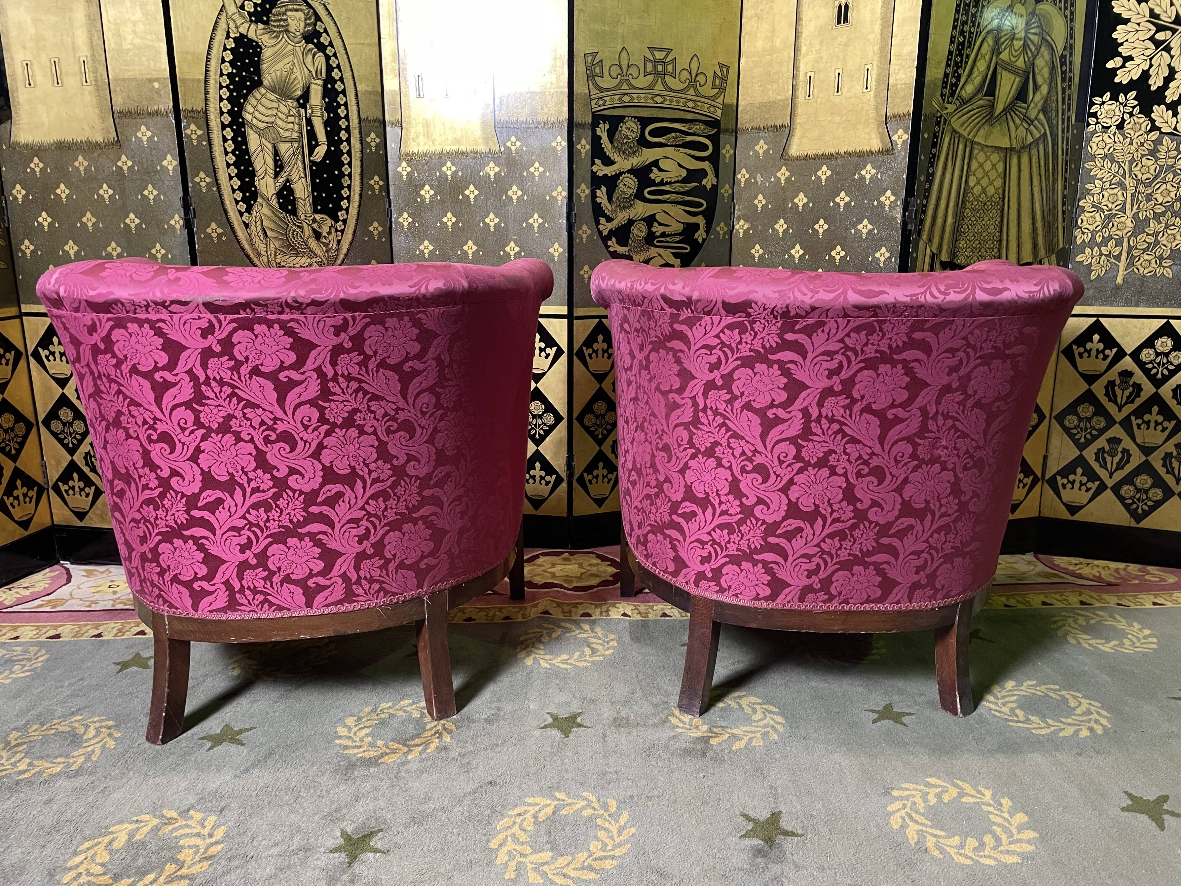 Pair of armchairs bergères Art Deco period