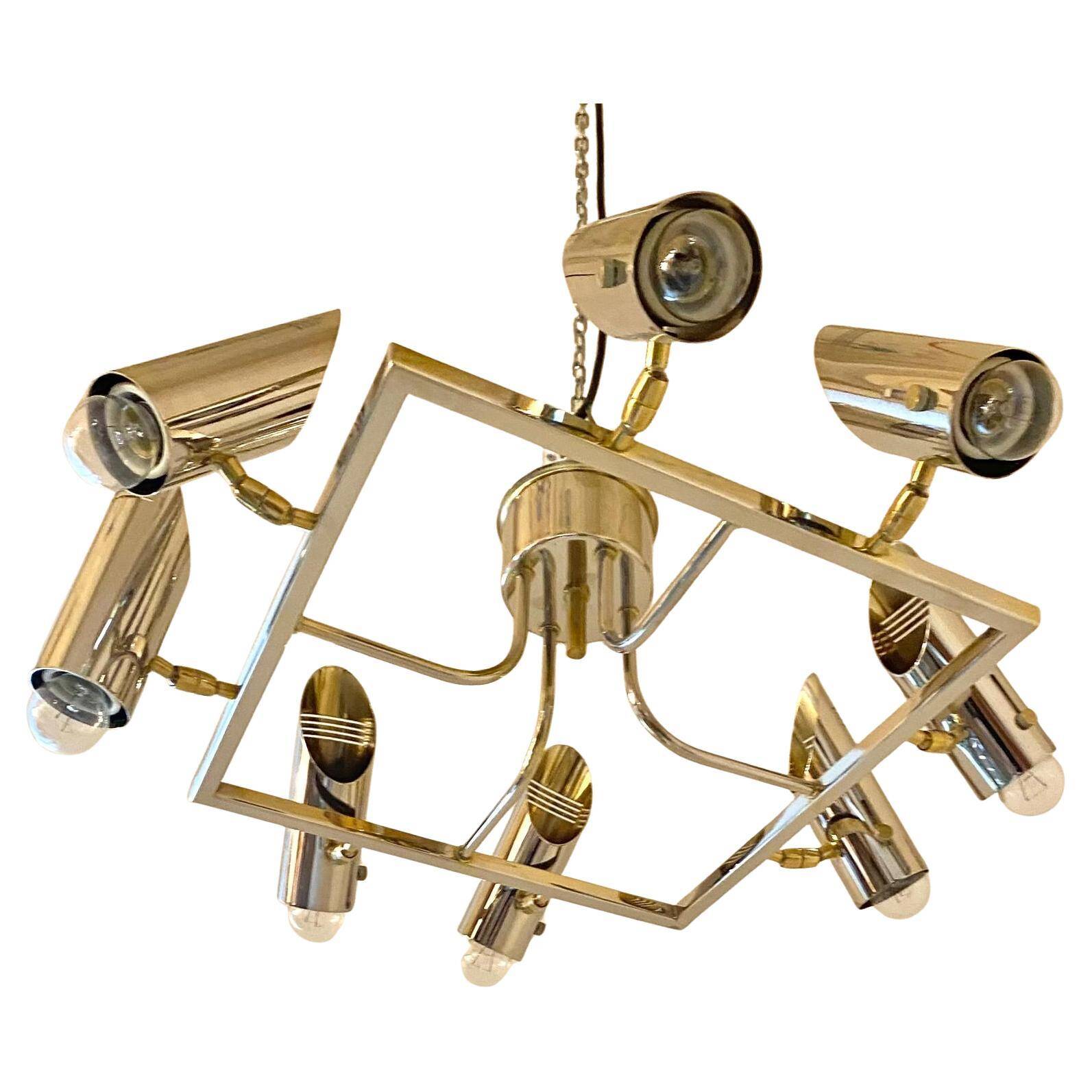 Space Age Multi Lights Ceiling Lamp in the Style of Stilnovo, Italy 1970's