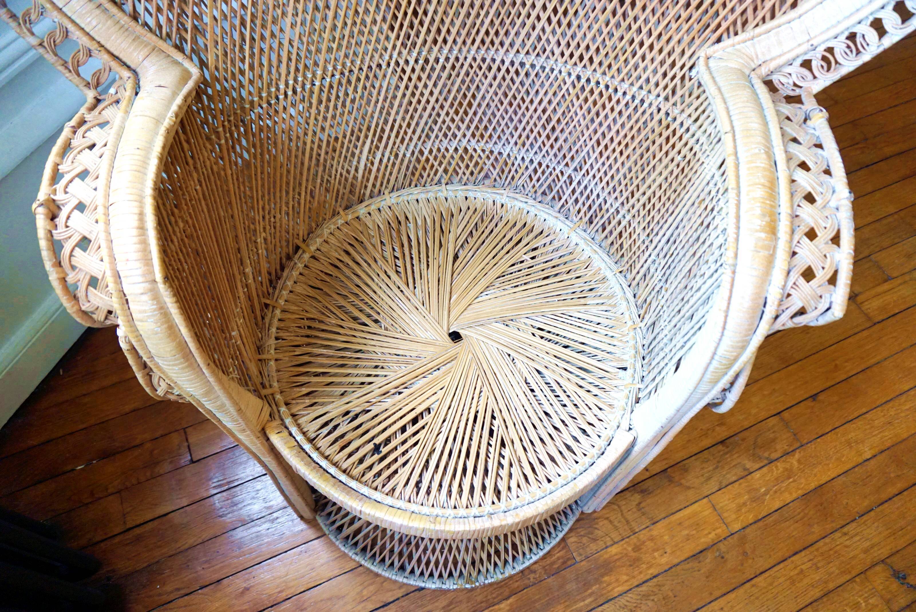 Emmanuelle rattan armchair