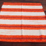 Handmade recycled cotton rug - Orange
