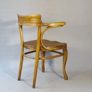 Thonet office chair No. 6150 from 1911, saddle wood seat - Bentwood -