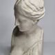 Antique goddess bust in patinated plaster, old, 27 cm