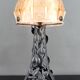 Important Art Deco Wrought Iron Lamp, by Bartelemie, France, Circa 1925