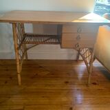 Louis Sognot rattan desk