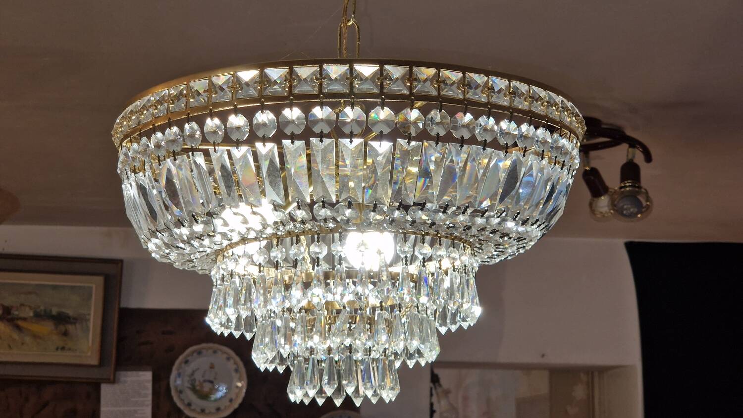 Lustre pampille vintage
