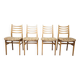 Set of 4 vintage Scandinavian chairs from the 1970s.