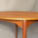 Italian circular teak extendable dining table, 1960s