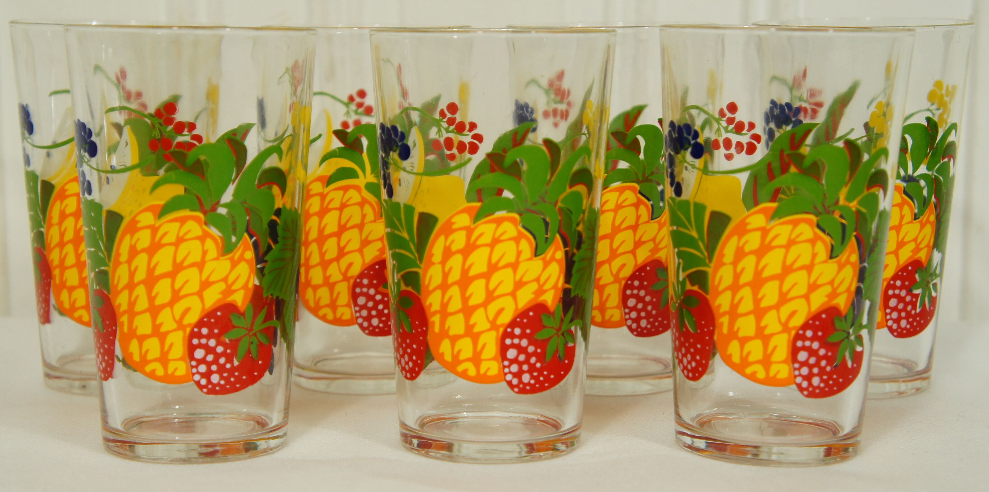 Set de 7 verres à orangeade 1960 VMC Reims