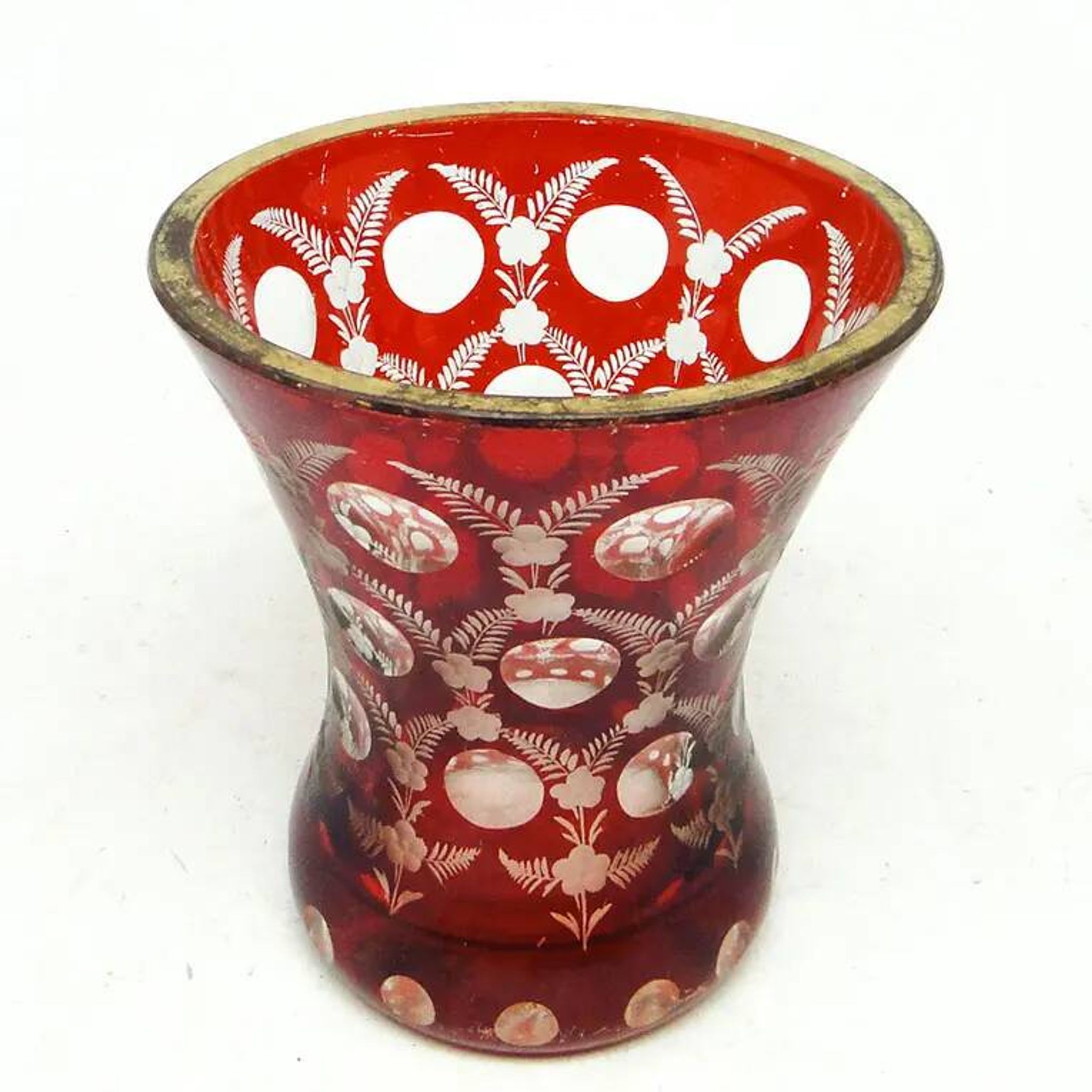 Biedermeier glass, red glass, Czechia, 19th century