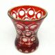 Verre Biedermeier, verre rouge, République tchèque, 19e siècle