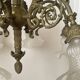 Brass chandelier with 6 branches
