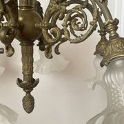 Brass chandelier with 6 branches