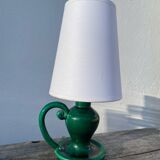 Vallauris lamp in green ceramic