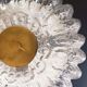 Pair of ceiling lights brass glass Glashütte Limburg Circa 1950