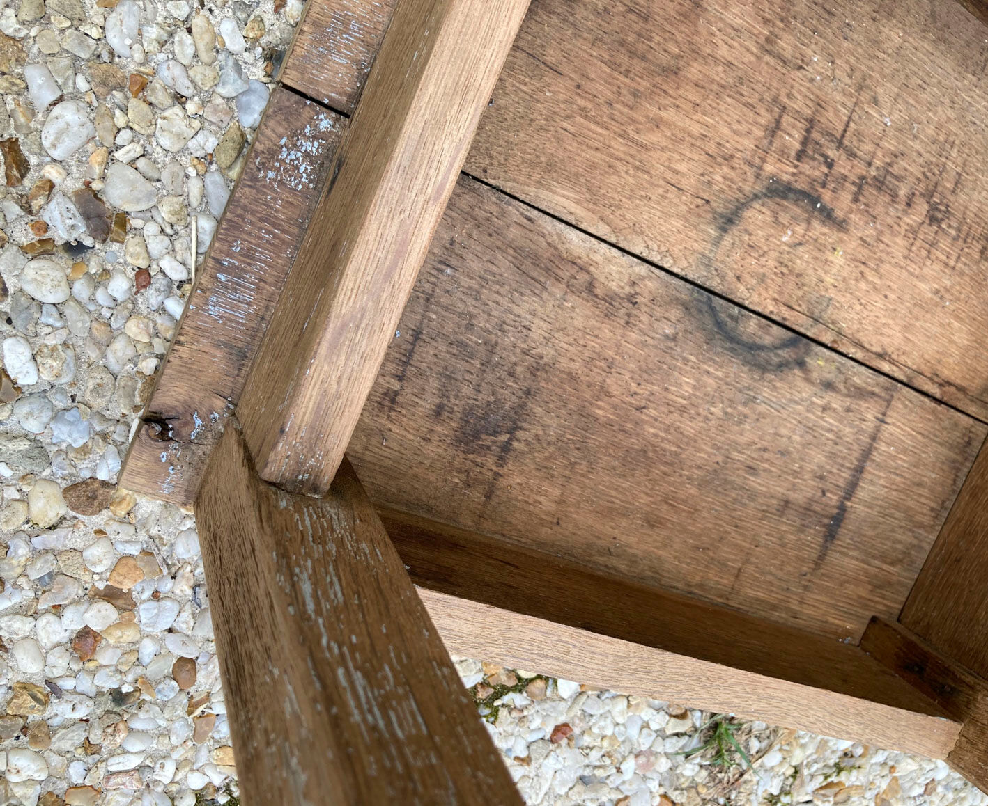 Small vintage farmhouse coffee table