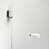 Classic white wall lamp Daphinette Italian vintage by Tommaso Cimini for Lumina, 1980s.