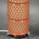 Pair of Red Perforated Metal Space Age Table Lamps, Czechoslovakia, 1970s