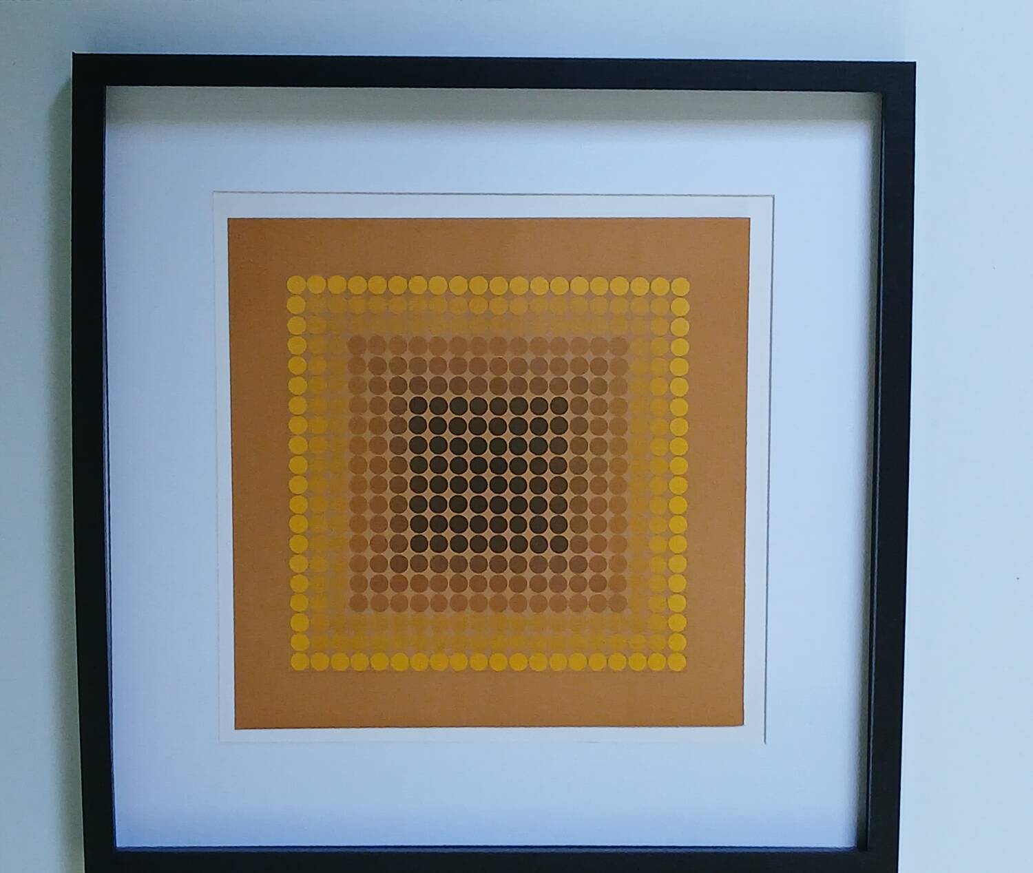 Tableau Vintage Art Optique - Victor Vasarely CTA-102 Frame 40x40cm