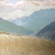 Painting by Marcelle Ladeuil born 1895 Oisans Lautaret Alpes for Wurtz