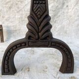 Paire de chenets Art déco en fonte