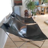 Fauteuils lounges semana en cuir noir en acier par David weeks.