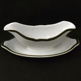 Saucière with antique attached underplate Villeroy and Boch Boch Mettlach XIX century