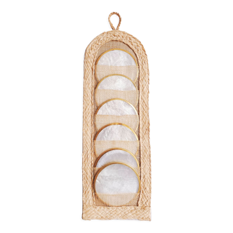 Mother-of-pearl coaster its support
