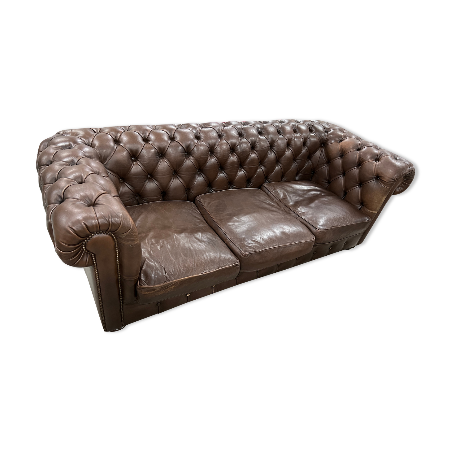 3-seater sofa in Chesterfield leather