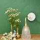 Curved tulip vintage Art Deco wall light in frosted glass