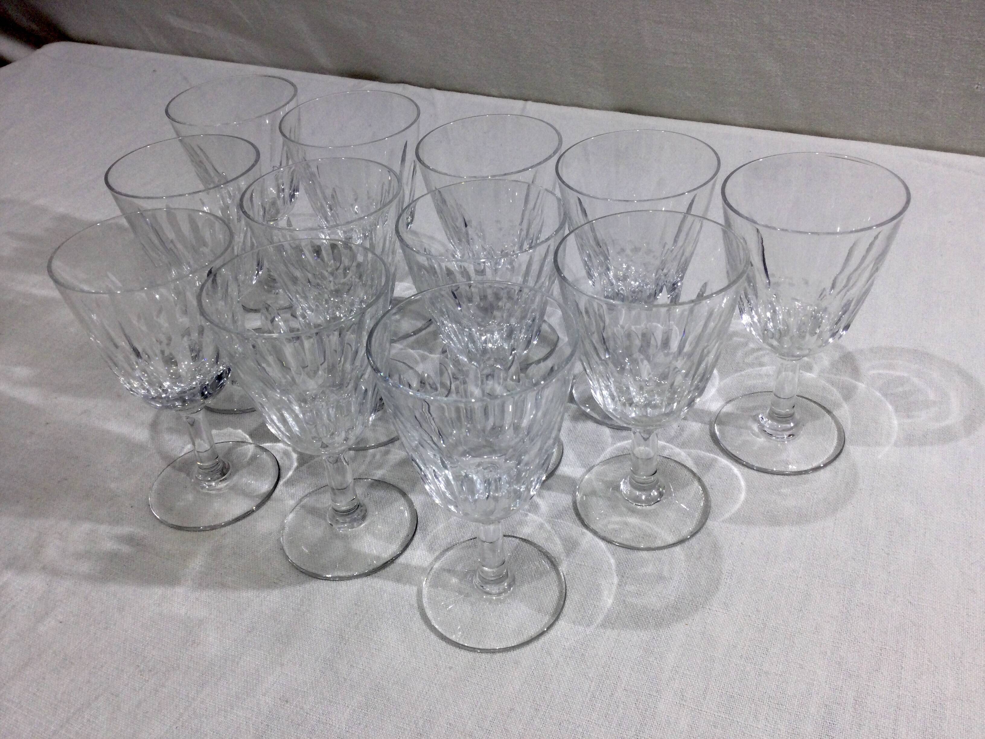 Baccarat – 12 red wine glasses in Baccarat Crystal Casino Model