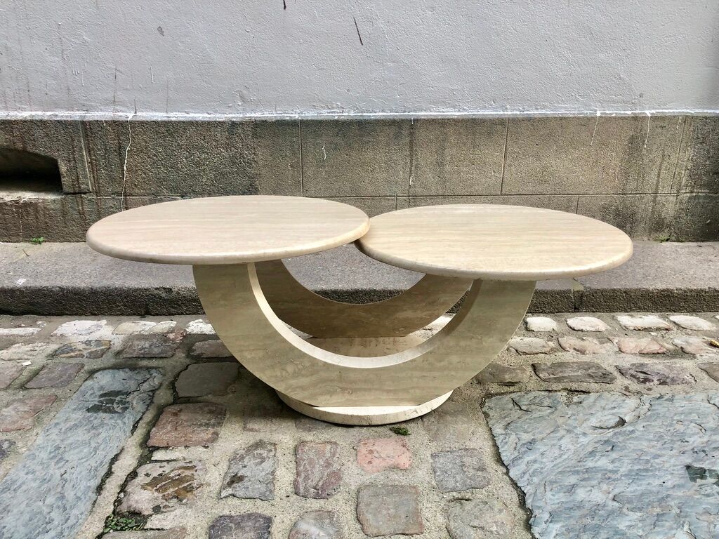 Italian travertine coffee table