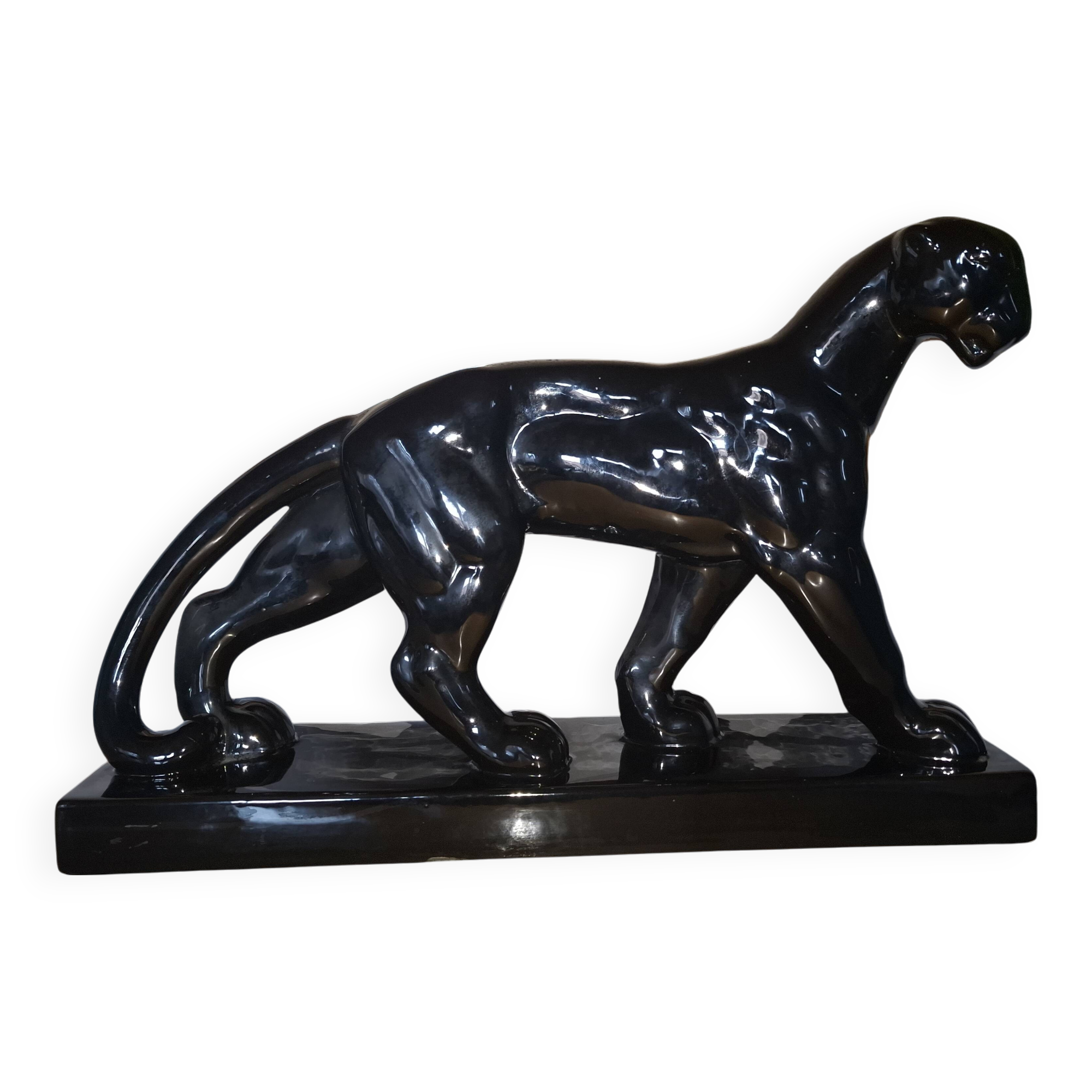Art deco st clement ceramic panther