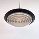 Set of 2 black and white pendant lamps for Nordisk Solar, Denmark 1960's