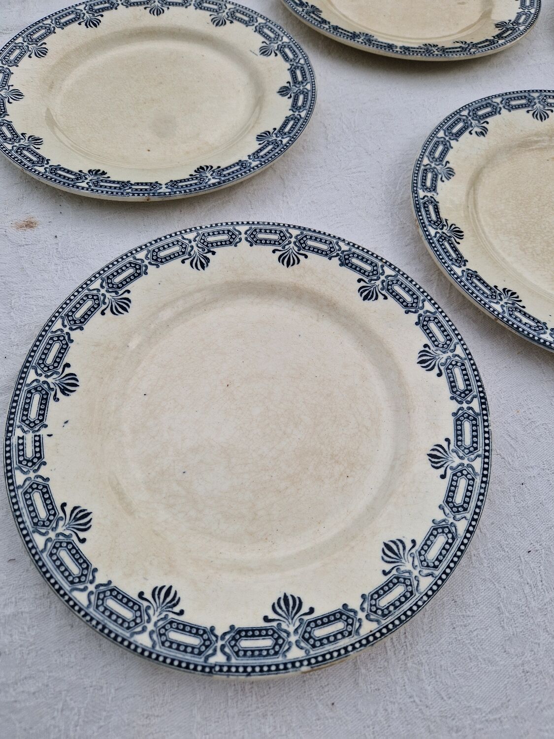 Set of 11 Dessert Plates Ter De Fer Salins Rivoli Model