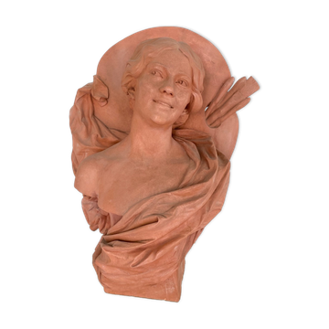 Terracotta bust of a woman