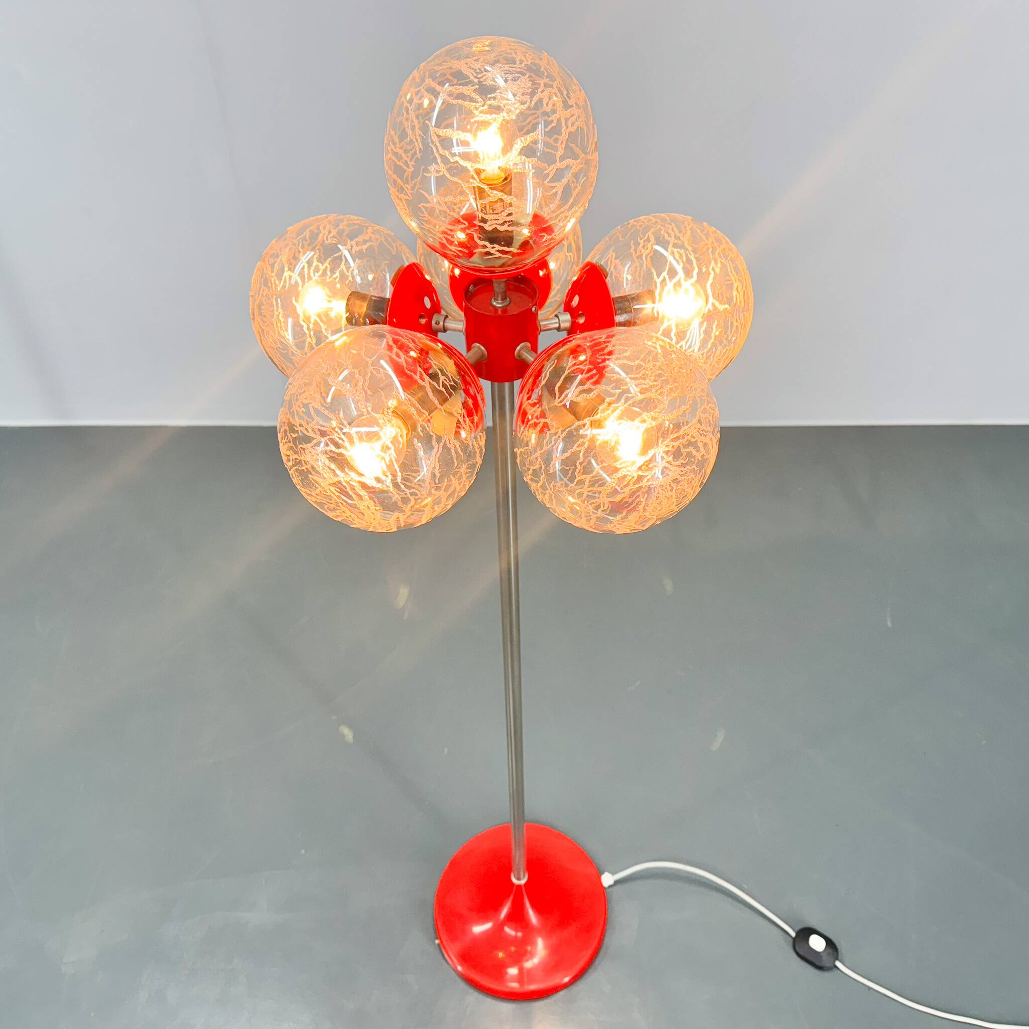 Space Age Plastic & Glass Floor Lamp, Germany