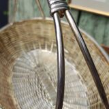 Vintage basket in silver metal