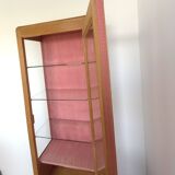 Vitrine art déco en bois et verre