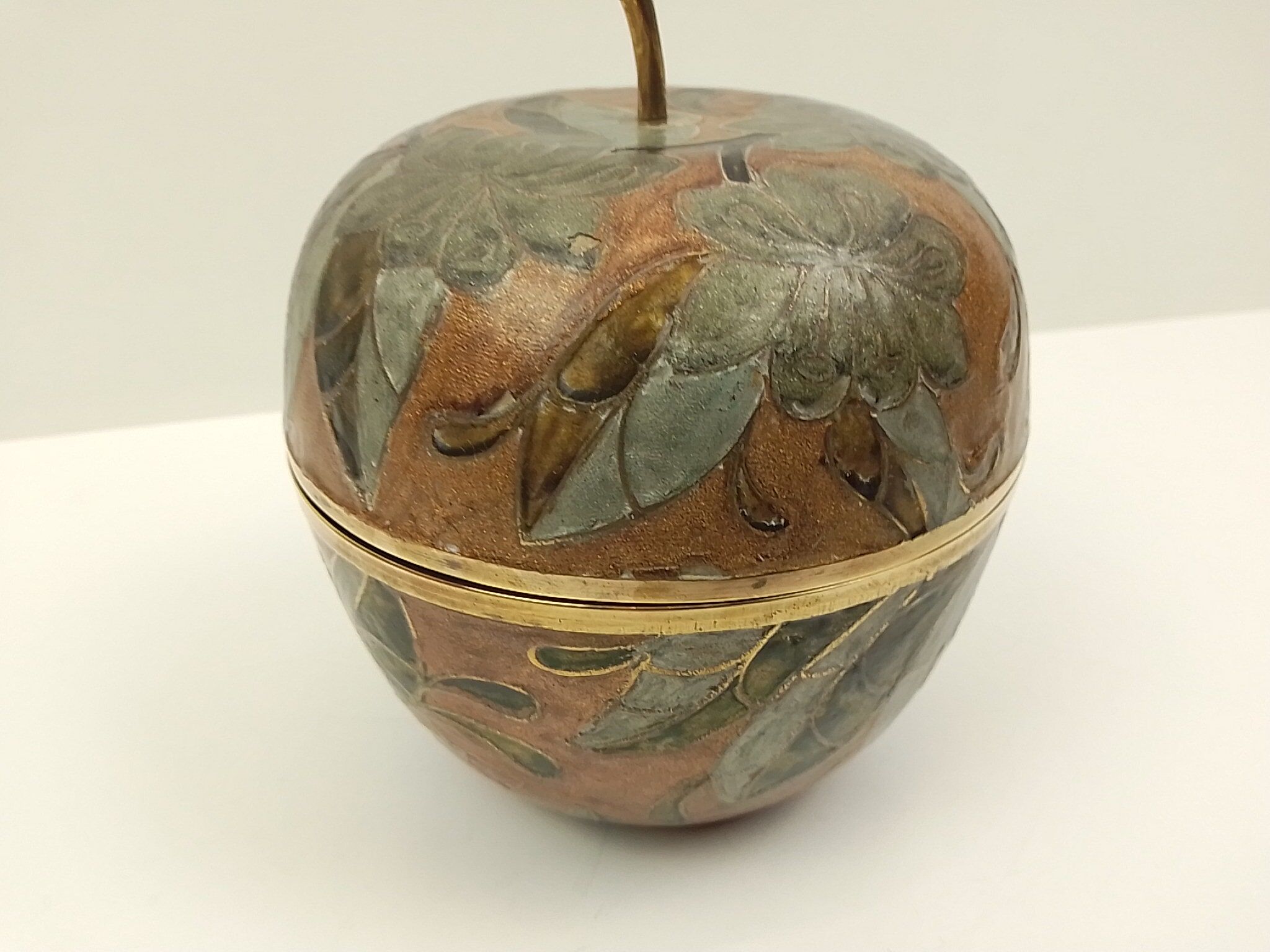 Brass box apple shape