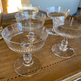 5 crystal champagne glasses