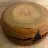 Saladier or serving dish in enamelled sandstone La Poterie de la Colombe