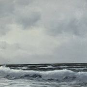 Large Oil on Marine Canvas signed F. Carbu – 20th