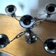 5-light chandelier in black varnished metal