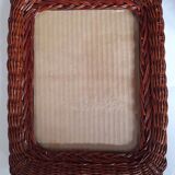 Wicker framed photo frame