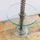 Servant in glass and silver metal palm tree