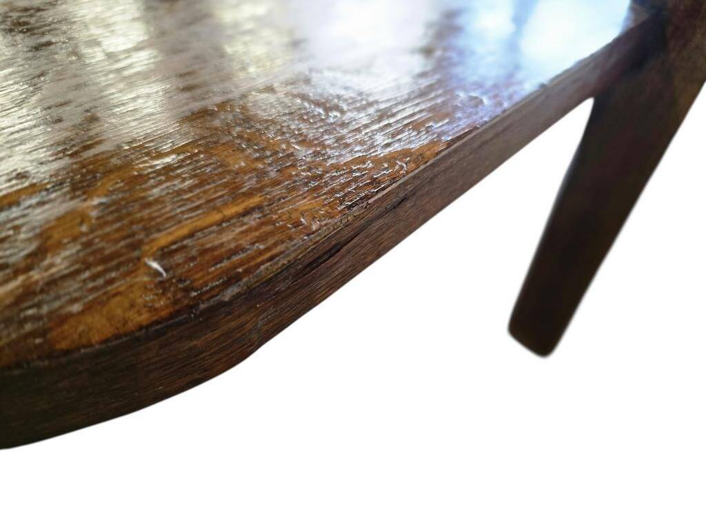Table d'appoint art déco vintage en bois